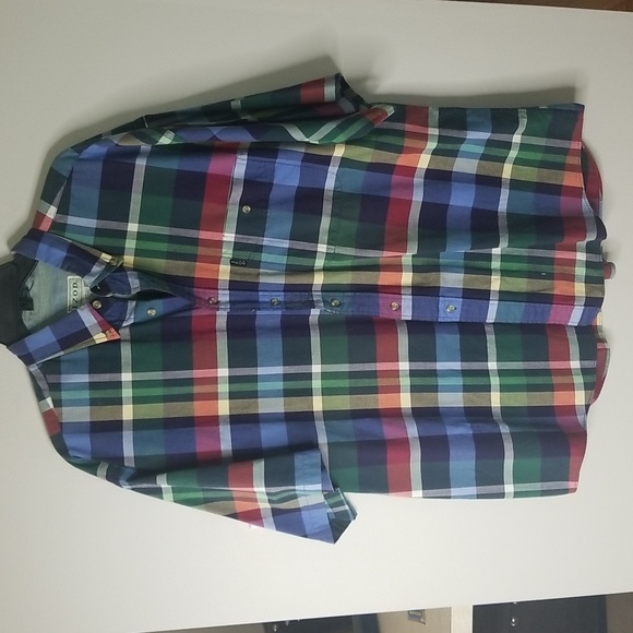IZOD Mens Shortsleeve casual Vintage Shirt sz XL
